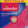 Vileda sponsdoek - 36 x 34 cm - 4 stuks - super absorberend - 4 kleuren