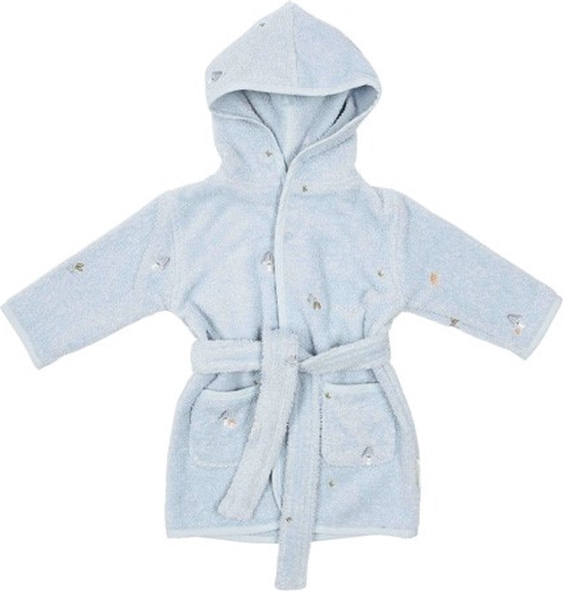Little dutch badjas - blauw - maat 98 104 - forest friends