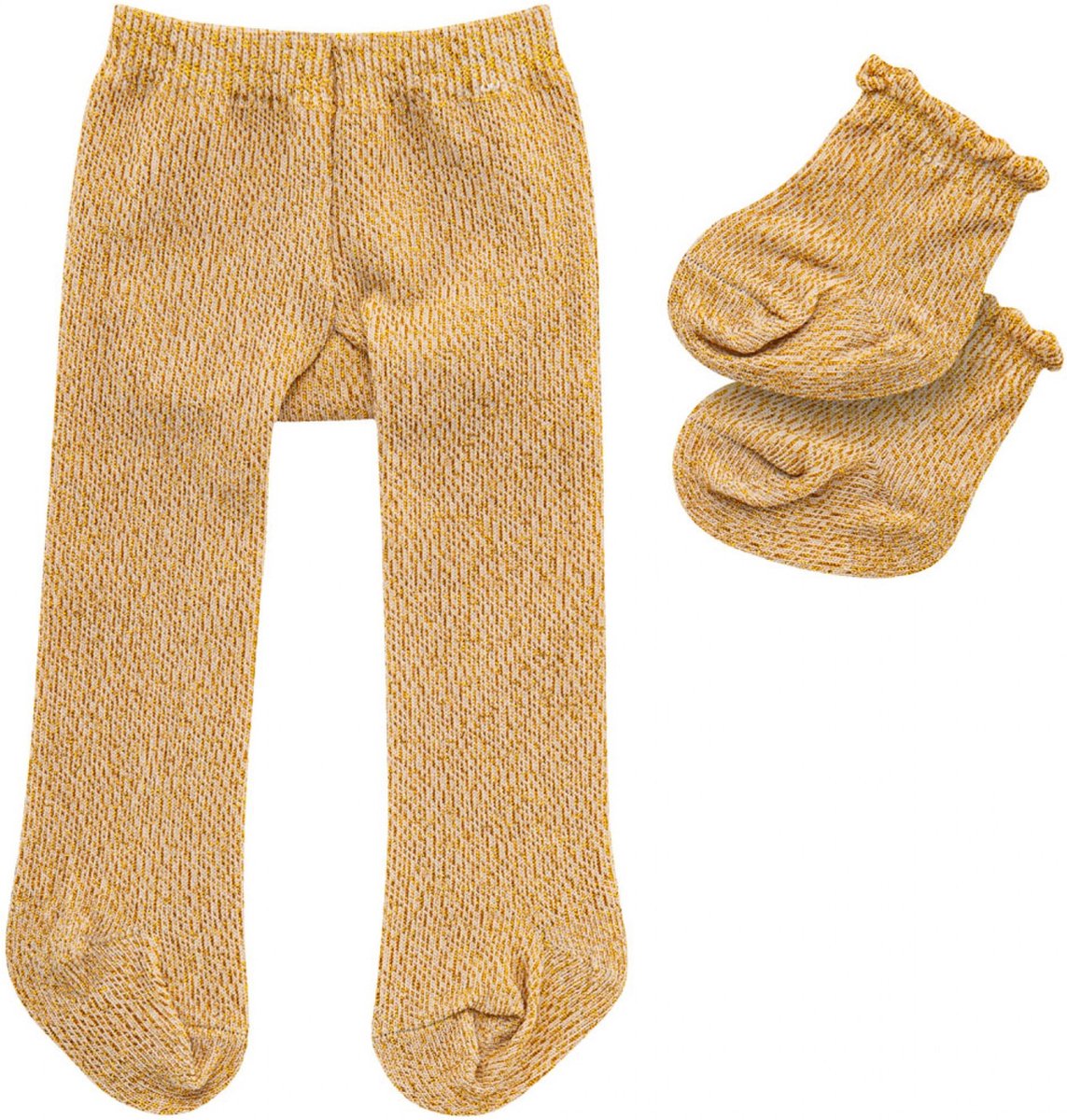 Heless poppenmaillot met sokken - goud, 28-35 cm