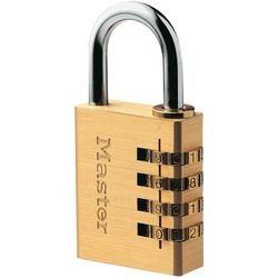 Hangslot master lock 604eurd goud