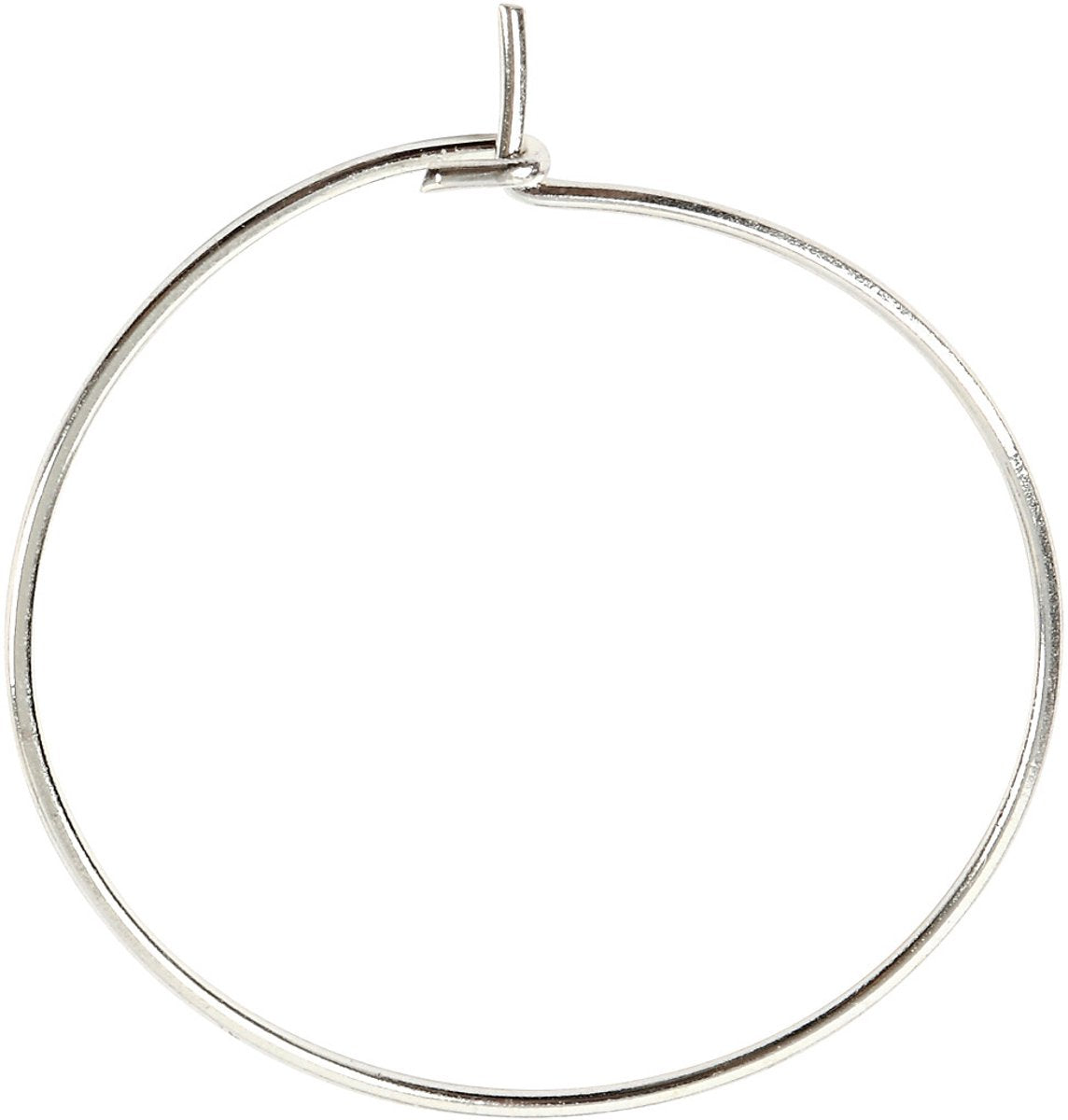 Creativ company cc oorbellen rond 20 mm zilver 8 stuks