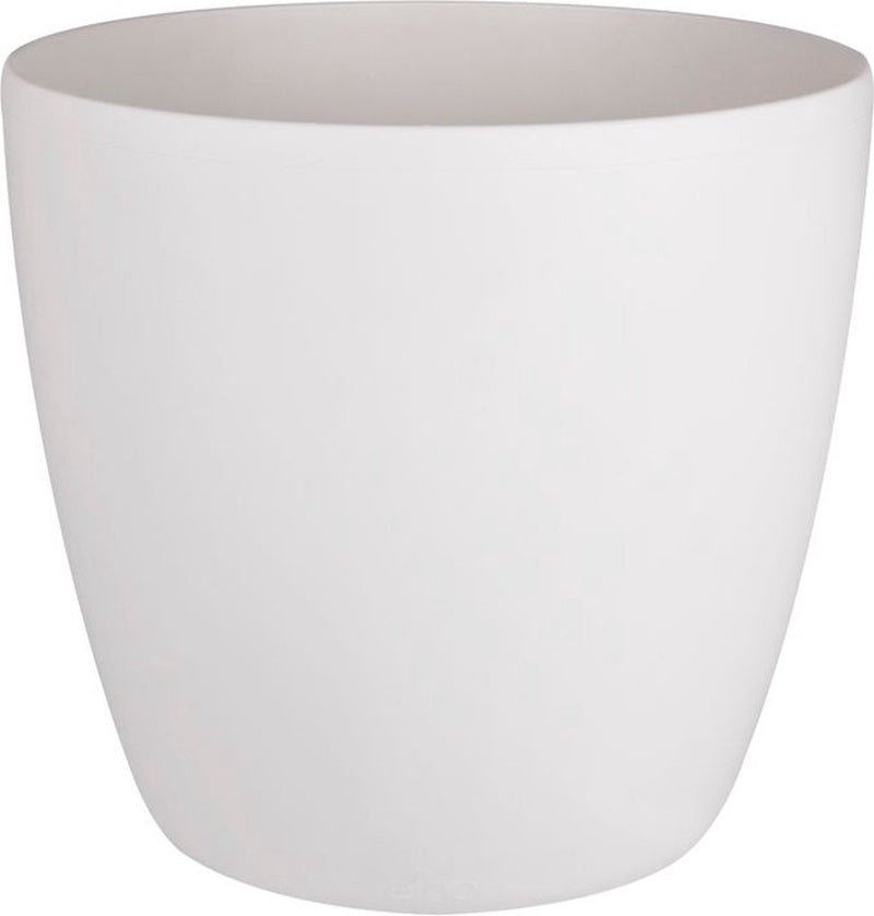 Elho brussels rond wielen 35 - grote bloempot voor binnen - 100% gerecycled plastic - ø 35 x h 33 cm - wit