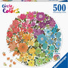 Ravensburger round puzzle circle of colors flowers - legpuzzel - 500 stukjes