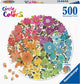 Ravensburger round puzzle circle of colors flowers - legpuzzel - 500 stukjes