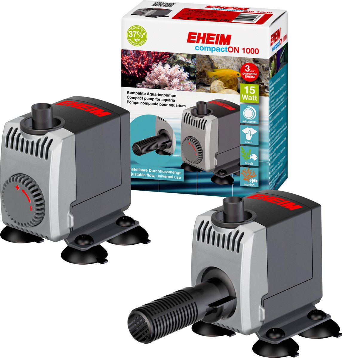 Eheim compacton 1000 - aquariumpomp - 12x14x7 cm - 400 l h