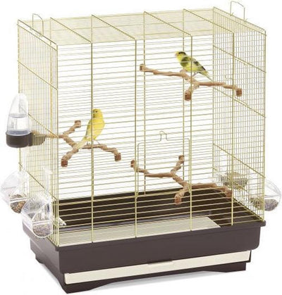 Imac vogelkooi carlotta bruin messing (50x30x56