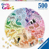 Ravensburger round puzzle circle of colors animals - legpuzzel - 500 stukjes