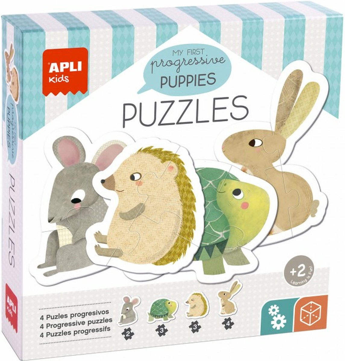Apli kids 19439 puzzel legpuzzel 12 stuk(s) dieren
