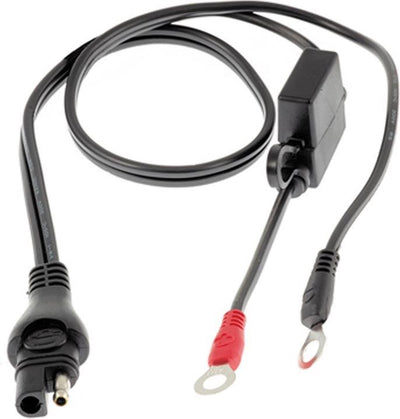 Optimate o-01 accukabel met sae connector 15a zekering 50cm – weerbestendige permanente accuaansluiting met m6 m8 ringogen voor motor, atv auto