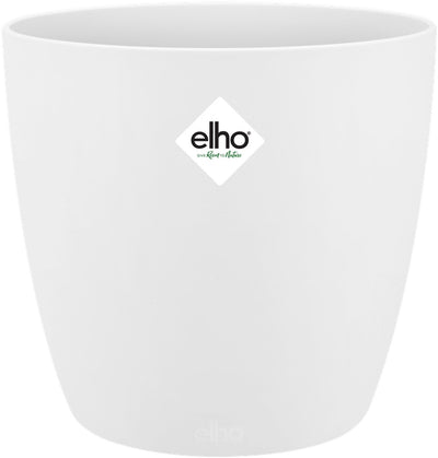Elho brussels rond 14 - bloempot voor binnen - 100% gerecycled plastic - ø 13.5 x h 12.6 cm - wit