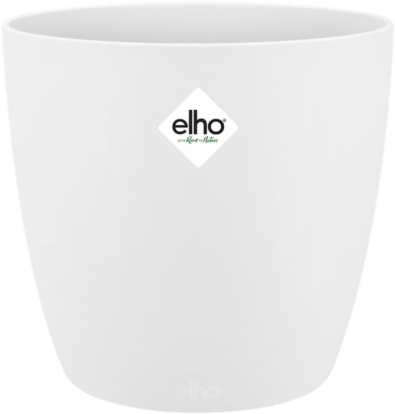 Elho brussels rond 20 - bloempot voor binnen - 100% gerecycled plastic - ø 20.0 x h 18.7 cm - wit