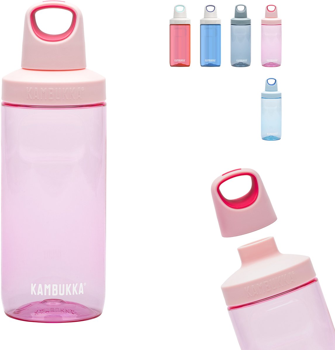 Kambukka reno drinkfles 500 ml - sugar pink met draaidop