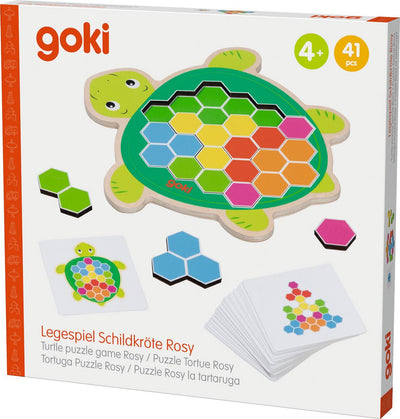 Goki houten schildpad puzzelspel rosy, 41st.