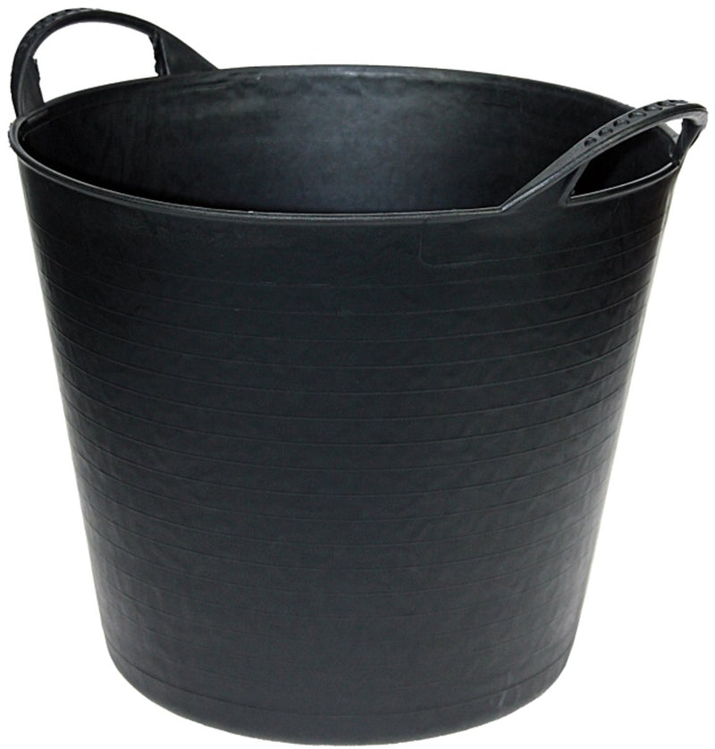 Talen tools - flexibel kuipje - met hendels - kunststof - 22 liter - zwart