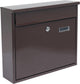 Vorel brievenbus met 2 sleutels - bruin - 310x360x100 mm