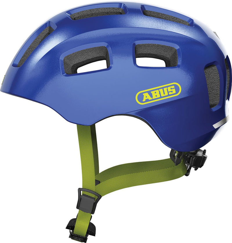 Abus fietshelm youn-i 2.0 - met licht voor kinderen, tieners en jongvolwassenen - voor meisjes en jongens - blauw (sprankelend), maat s