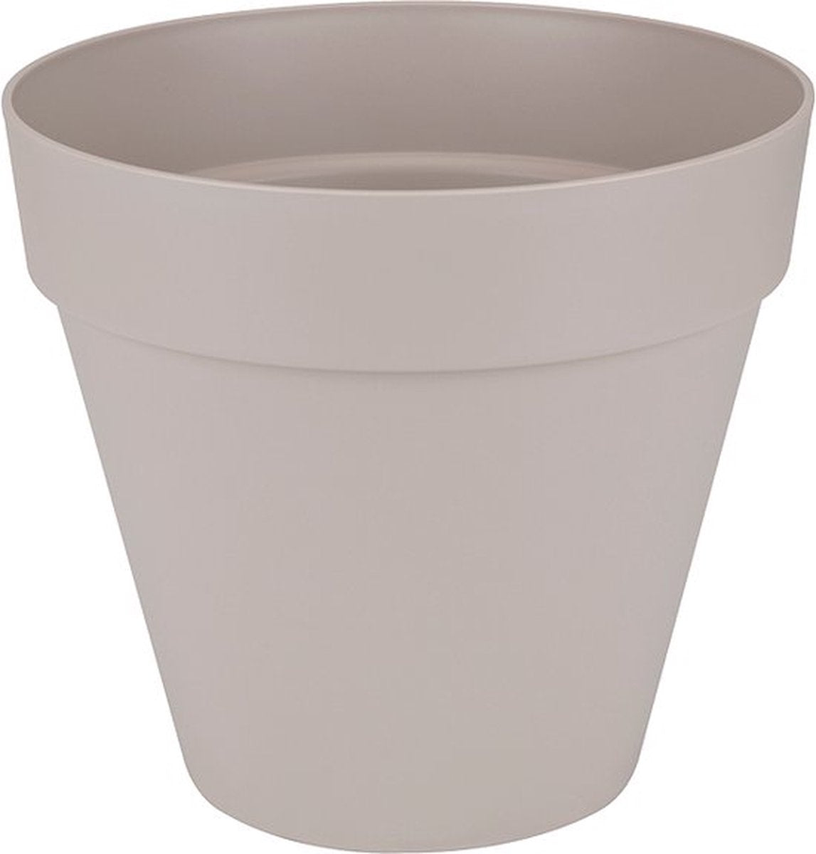 Elho loft urban rond 60 - grote bloempot voor buiten - waterreservoir - 100% gerecycled plastic - ø 58.0 x h 54.0 cm - warm grijs