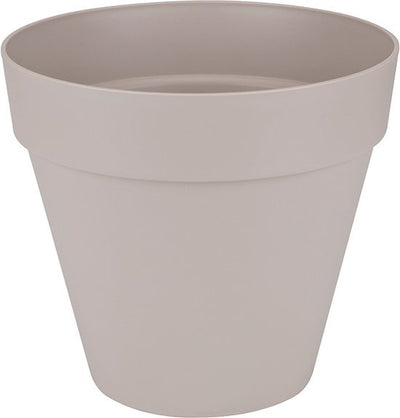 Elho loft urban rond 60 - grote bloempot voor buiten - waterreservoir - 100% gerecycled plastic - ø 58.0 x h 54.0 cm - warm grijs