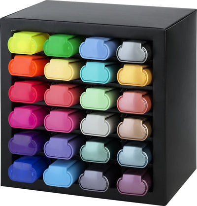 Faber-castell tekstmarkers - deskset 24 kleuren - 7 neon, 9 pastel en 8 metallic kleuren - fc-254602