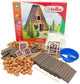 Teifoc ® bouwdoos – finse hut boshuis – 160 onderdelen – echte mini bakstenen met cement, kom en troffel – bouwpakket voor kinderen vanaf 6 jaar
