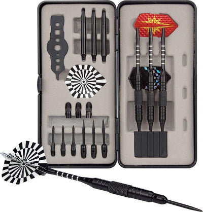 Abbey darts dart set - steel tip soft tip - zwart - 25