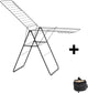 Brabantia hangon droogrek 25m - inklapbaar wasrek - met wasknijpertasje - matt black