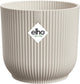 Elho vibes fold rond 22 - bloempot voor binnen - 100% gerecycled plastic - ø 22.0 x h 20.2 cm - linen white