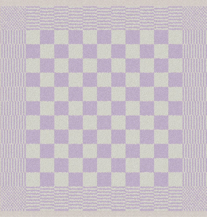 Ddddd - combiset - 2x theedoek 2x keukendoek - barbeque logo - pastel lila