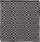 Sealskin - trellis badmat 60x60 cm - katoen - zwart