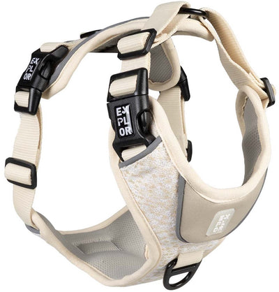 Explor duvoplus ultimate fit no-pull harnas hond - anti-trek tuig met 2 d-ringen - reflecterend - maat xl - antique white xl