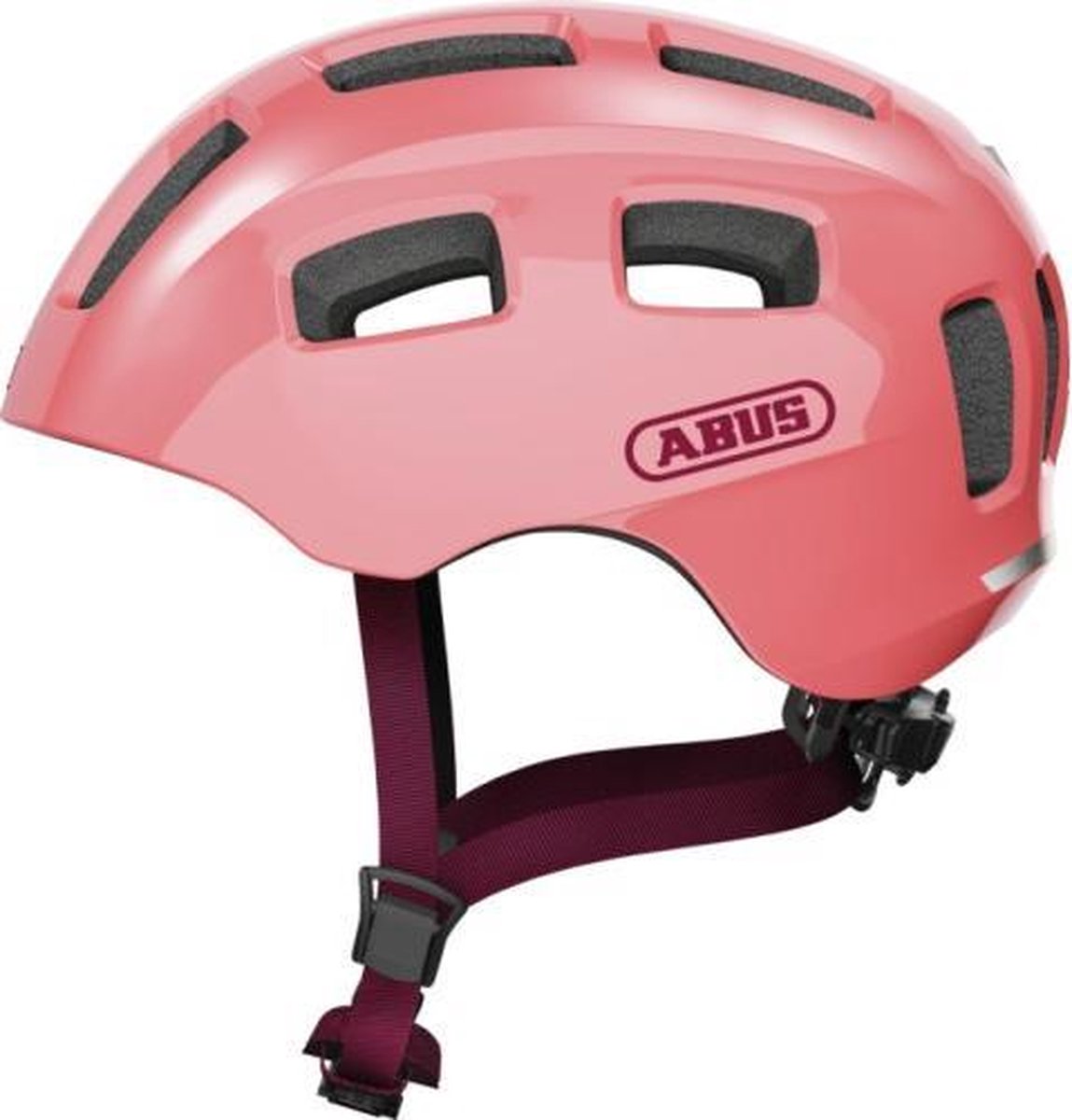 Abus fietshelm youn-i 2.0 living coral m - 52-57 cm - pink - geschikt voor gebruik op elektrische fietsen - stadsfietsen - 260 g