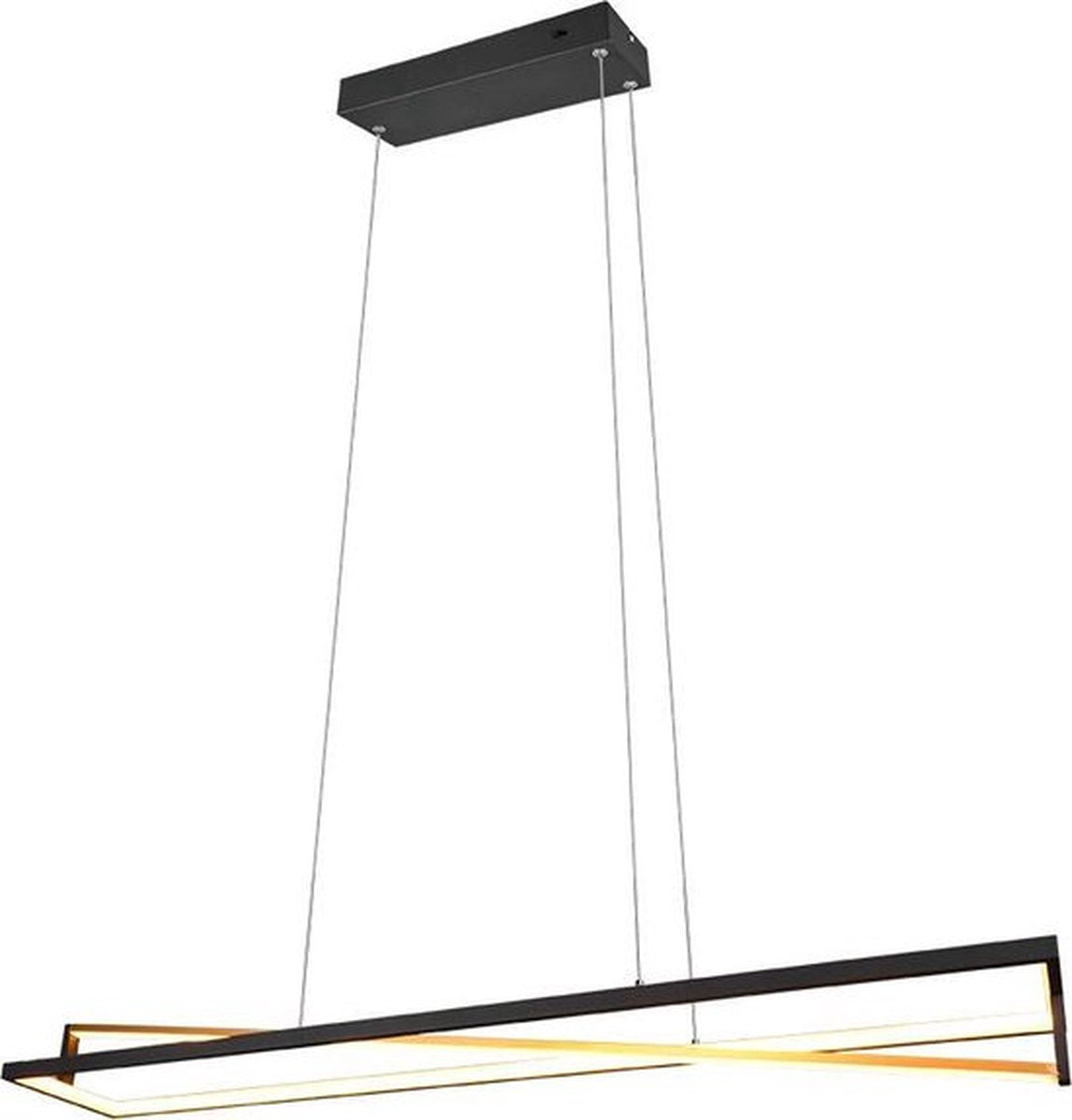 Trio hanglamp edge - mat zwart - incl. 1x smd led, 35w â· 1x 4100lm, 2300+3000+4000k