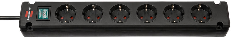 Brennenstuhl bremounta stekkerdoos 6-voudig zwart 3m h05vv-f 3g1,5| per 4 - 1150650316