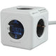 Stekkerdoos allocacoc powercube monitor wit grijs