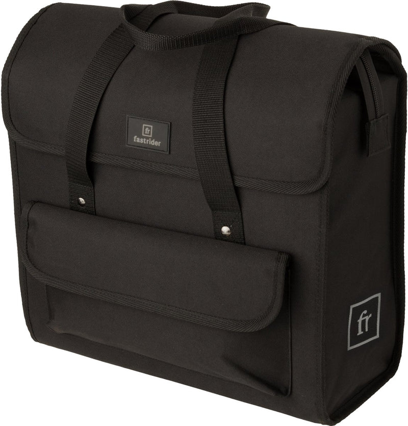 Fastrider shopper luxe enkele fietstas zwart - 23l