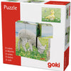 Goki houten blokpuzzel boerderij
