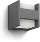 Philips led philips arbour wandlamp - ultra efficient - antraciet - 3,8w