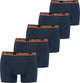 Head boxershorts orange peacoat 5-pack-m