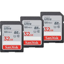 Pack3 sd card sandisk 32gb ultra