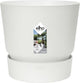 Elho greenville rond 14 - bloempot voor buiten met waterreservoir - 100% gerecycled plastic - ø 14.0 x h 13.4 cm - wit