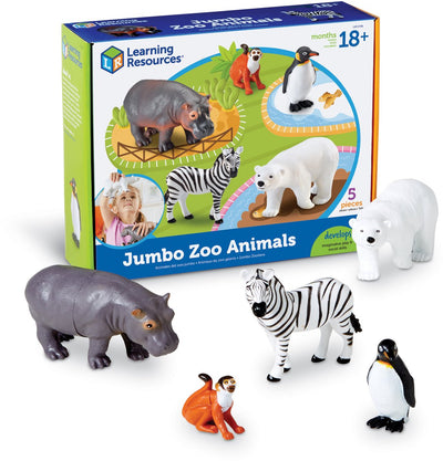 Learning resources jumbo dierentuindieren - speelfiguren - vanaf 18 maanden