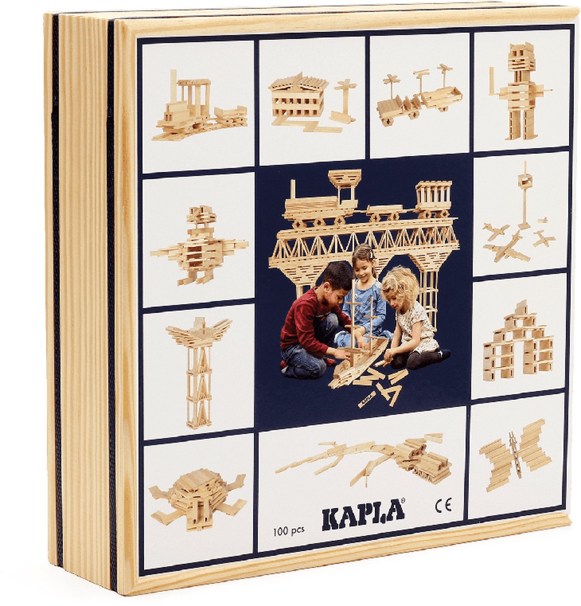Kapla - kleur - constructiespeelgoed - 100 plankjes
