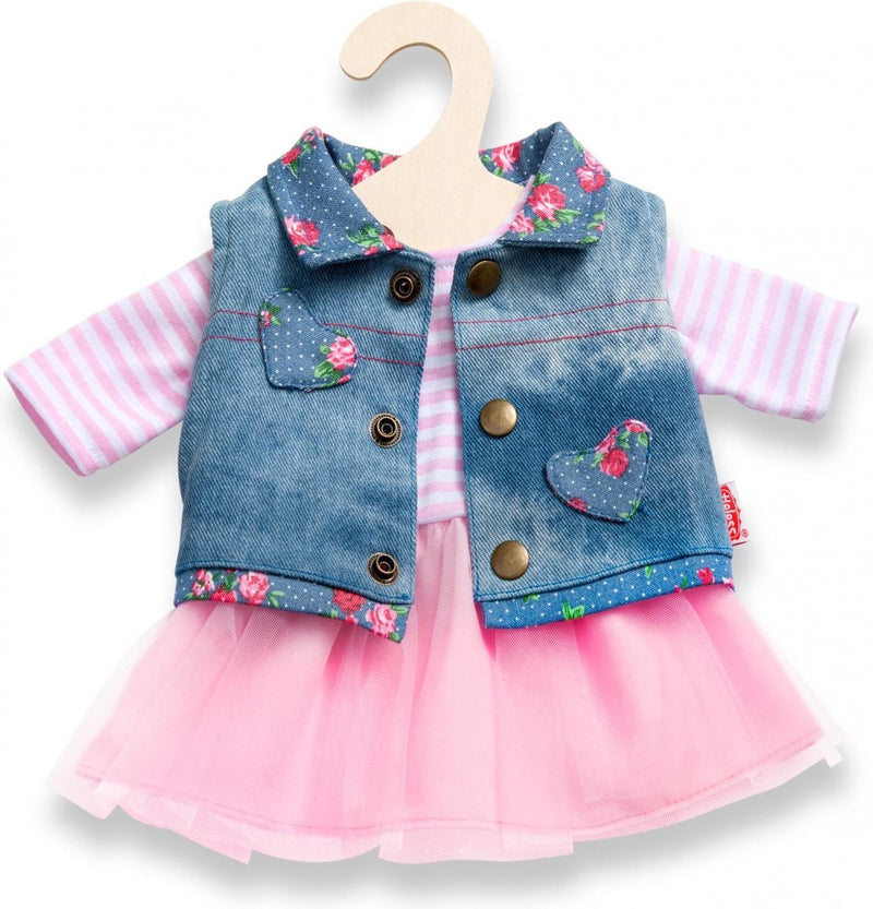 Heless poppenjurk met giletje, 35-45 cm