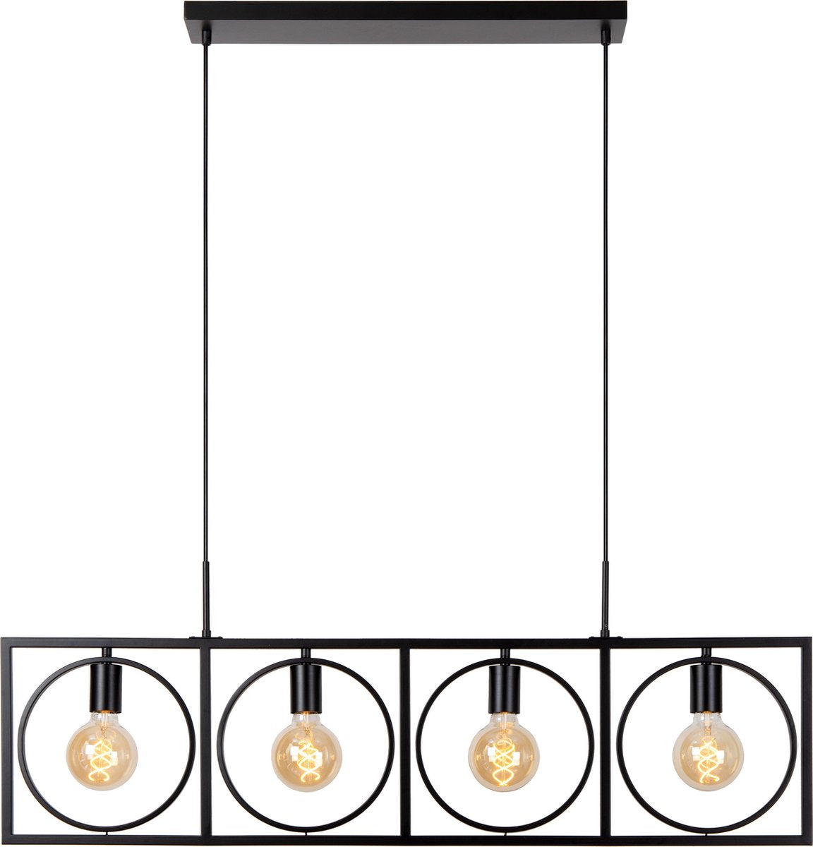 Lucide suus - hanglamp - 4xe27 - zwart