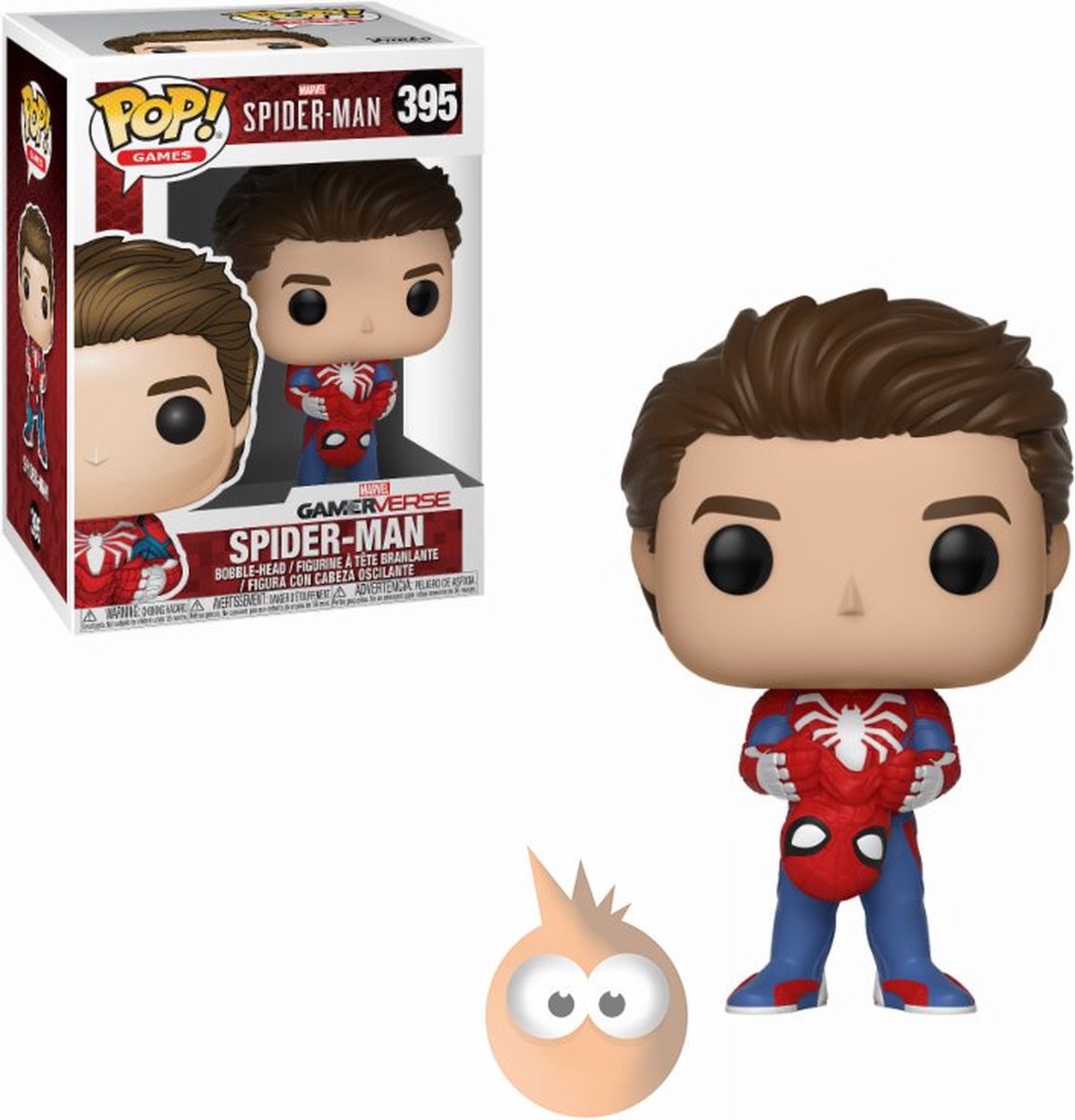Funko pop games: marvel - spider-man series 1 - spider-man (unmasked) verzamelfiguur volwassenen en kinderen