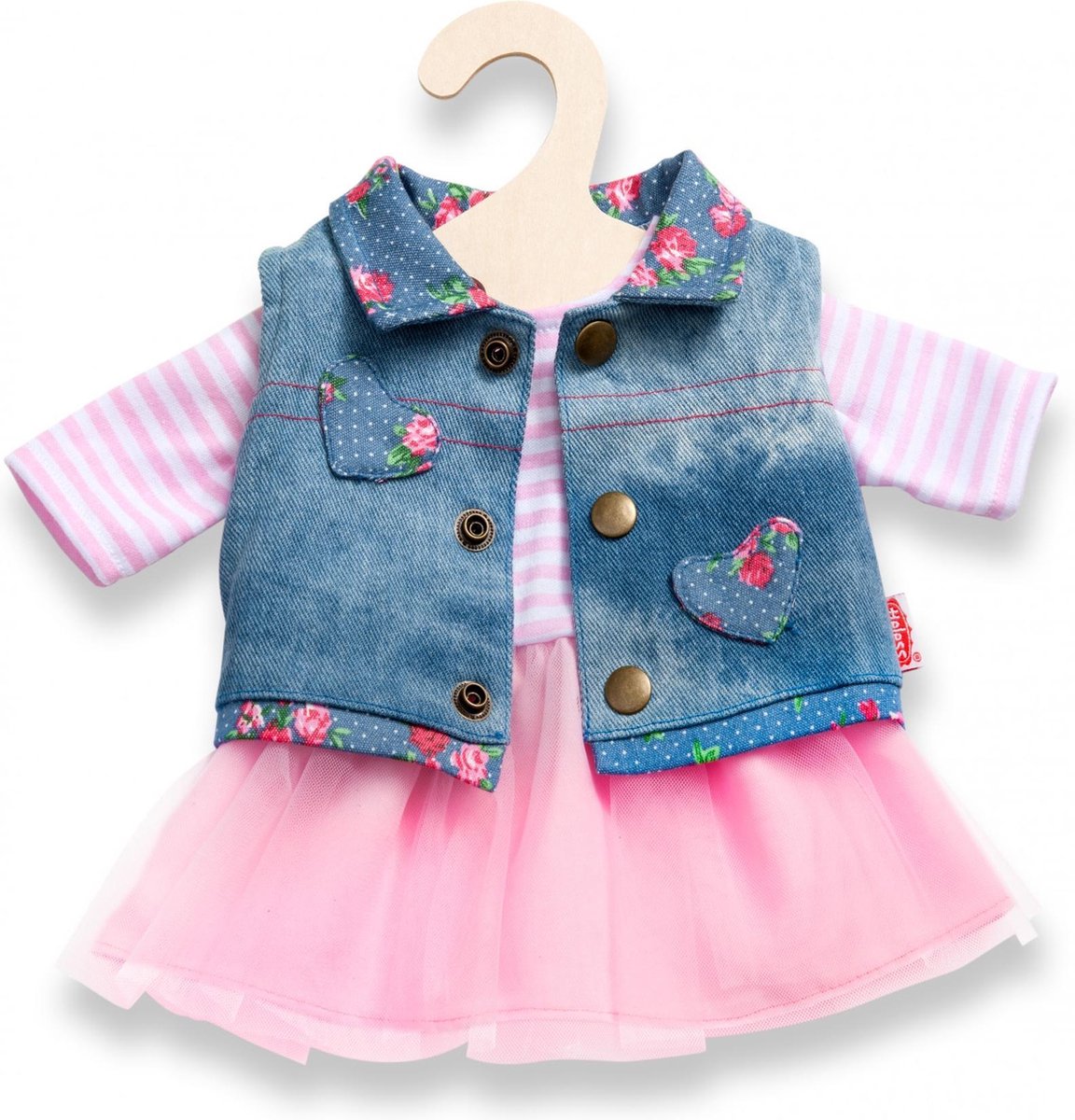 Heless poppenjurk met giletje, 35-45 cm