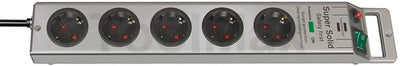 Brennenstuhl super solid-line stekkerdoos 5-voudig stekkerdoos (zilver, 2,5 meter)