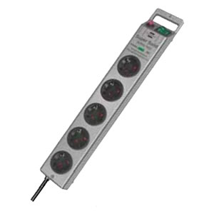 Brennenstuhl super-solid 13500a +surge protection 5x stekkerdoos (zilver, 1153340315, voor 5 stekkers)