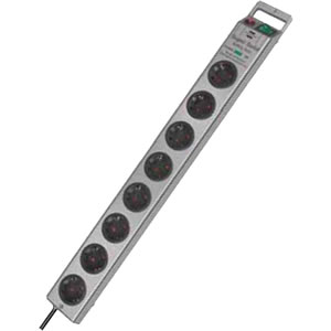 Brennenstuhl super-solid 13500a +surge protection 8x stekkerdoos (zilver, 1153340318, voor 8 stekkers)