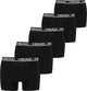 Merkloos sans marque 5-pak heren boxershorts - zwart - multipack heren onderbroeken katoen - m